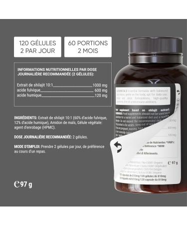 Nullure Shilajit Supplement | Pure Himalayan Shilajit Capsules | Anti-inflammatory Neuroprotective Effects Muscle Recovery Energy Boost| Natural & Original | 120 caps (2 months) - Buy Online on GoSupps.com