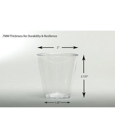100 Premium 2oz Clear Plastic Shot Glasses - Ideal for Jello Shots, Condiments, Tastings & Samples - Buy Online on GoSupps.com
