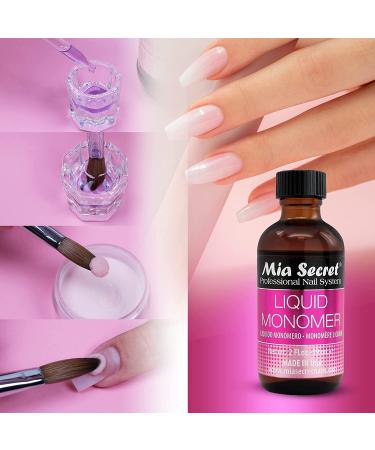 Mia Secret 2 oz Professional Acrylic Nail Liquid - EMA Monomer for Acrylic Powder - Buy Online on GoSupps.com