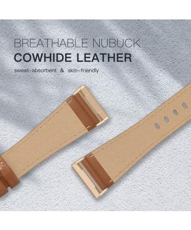 EDIMENS Genuine Leather Bands for Fitbit Versa 3 / Sense | Light Brown Small 5.7 - 7.8 - Buy Online on GoSupps.com