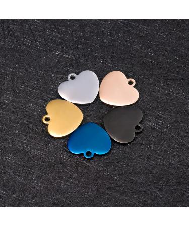 Personalized Engraved Dog & Cat ID Tag - Heart Design Badge for Collars - Unique Pet Gifts (Blue) - Buy Online on GoSupps.com