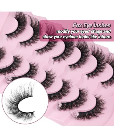 Buy 3D False Eyelashes - Natural Look Russian Cat Eye D Curl Lashes by Lvmixwig | International Shipping Available - Buy Online on GoSupps.com