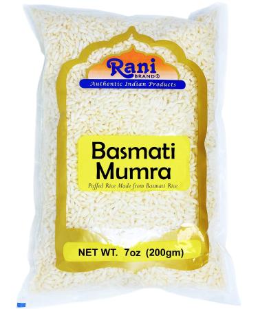 Rani Basmati Mumra (Puffed Rice) 7oz (200g)  All Natural | No Color | Gluten Friendly | Vegan | NON-GMO | No Salt or fillers | Indian Origin Basmati Mumra 7 Ounce (Pack of 1)