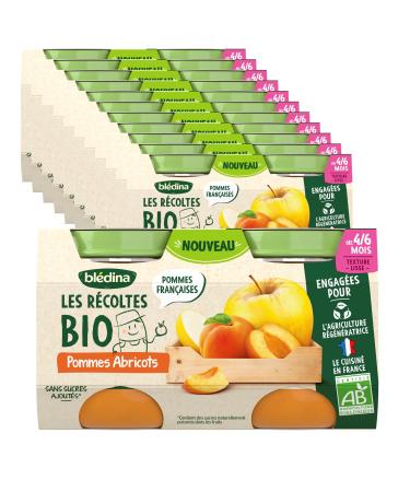 Bl dina - Les R coltes Bio Pommes Abricots D s 4/6 mois 24x130g