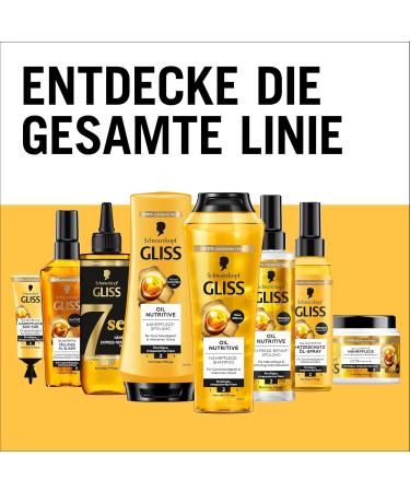 Gliss 4 in 1 Oil Nutritive Nourishing Care (400 ml) Hair treatment with HAPTIQ system & marula oil nourishes coarse and damaged hair hair mask for sensual softness - Buy Online on GoSupps.com