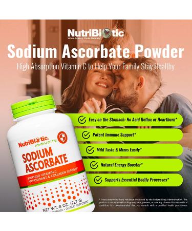 NutriBiotic Immunity Sodium Ascorbate Crystalline Powder 8 oz - Boost Your Immune Health - Buy Online on GoSupps.com