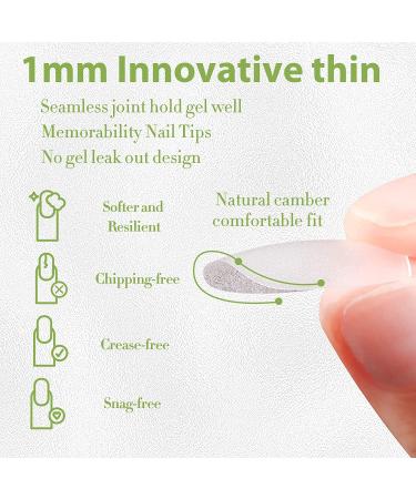 UNA GELLA Short Almond Press-On Nails Tips - 360pcs, 15 Sizes | Matte Finish, Full Cover Acrylic Nails, Pre-shaped for DIY Nail Extensions - Buy Online on GoSupps.com