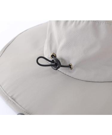 Home Prefer Outdoor Mens UPF50+ Sun Hat with Neck Flap - Light Grey - Buy Online on GoSupps.com