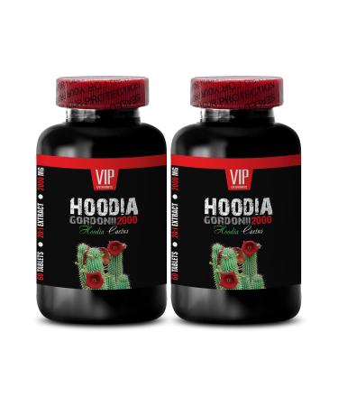 Super Hoodia Gordonii Power Extract- Pure Hoodia Gordonii Extract 2000mg - Hoodia Gordonii Highly Effective Appetite Suppressing hoodia supplement cactus supplement cactus leaf supplement 2Bottles