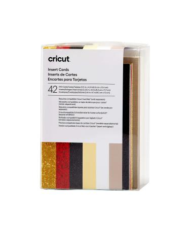 Cricut Insert Cards R10, Create Depth-Filled Birthday Cards, Thank You Cards, Custom Greeting Cards at Home, Compatible with Cricut Joy/Maker/Explore Machines, Glitz and Glam Sampler (42 ct)