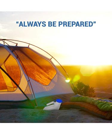 AZMAZ Men's Portable Urinal Bottle 32 oz - 2 Pack | Medical Travel Camping Use, Pee Measurement Scale | Thick Plastic Bedside Urinal - Buy Online on GoSupps.com