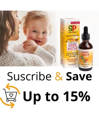 GreenPeach Organic Gripe Water 2 fl oz | Natural Relief for Colic & Tummy Discomfort - Buy Online on GoSupps.com