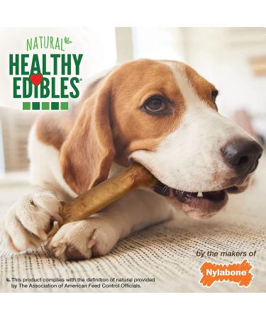 Nylabone Healthy Edibles All-Natural Beef Dog Chew Treats 2 Count - Medium/Wolf Size - Buy Online on GoSupps.com