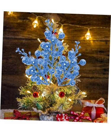 RORPOIR 10pcs Christmas Imitation Berries Christmas Stuffers Artificial Berry Christmas Fake Berry Curly Blue 19X5X5CM - Buy Online on GoSupps.com