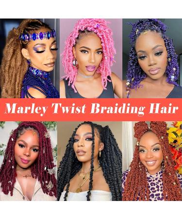 10 Inch Marley Hair 7 Packs for Faux Locs & Crochet Hair | Pre Separated Springy Afro Twist | Synthetic Extensions - 1B - Buy Online on GoSupps.com