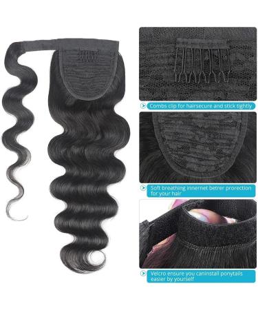 Ponytail Extensions 10-24 Inch Human Hair Ponytail Hair Extension Clip in Remy Hair Ponytail for Black Woman Wrap Around Long Wavy Curly Ponytail Hairpieces for Women(Size:18inch 100g) - Buy Online on GoSupps.com