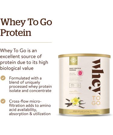 Solgar Whey Protein Powder Vanilla 33 oz - High-Quality Protein Supplement - Buy Online on GoSupps.com