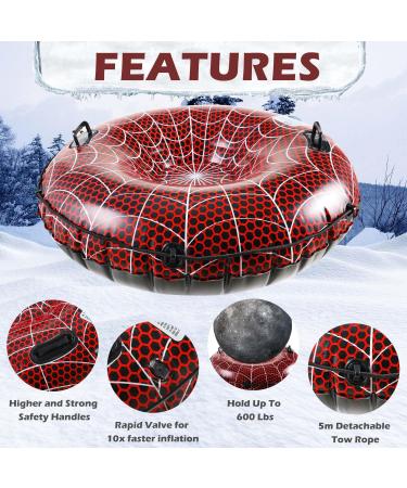 YKDIRECT 47 Inch Inflatable Snow Tube - Heavy Duty Winter Sled for Adults and Kids - Buy Online on GoSupps.com