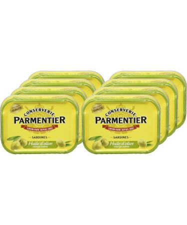 Parmentier Sardines with Extra Virgin Olive Oil 135g - Pack of 8 - Buy Online on GoSupps.com