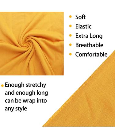 6-Piece Stretch Head Wrap Hair Scarf Set for Black Women - Soft, Breathable Turban Knit Headwraps in Solid Colors - Buy Online on GoSupps.com