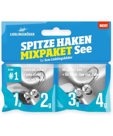 Favorite Bait Tip Hook Size 1 Mix Package - 4 Variety Jig Heads (1g 2g 3g 4g) for Lake Fishing - International Shipping Available - Buy Online on GoSupps.com