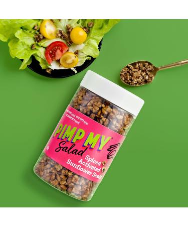 Pimp My Salad - Spiced Sunflower Seeds Sprinkles (110 g) Activated Slowly Baked Sunflower Seed Clusters Seasoned with Cayenne Pepper & Himalayan Pink Salt Gluten & Dairy Free Vegetarian Vegan - Buy Online on GoSupps.com