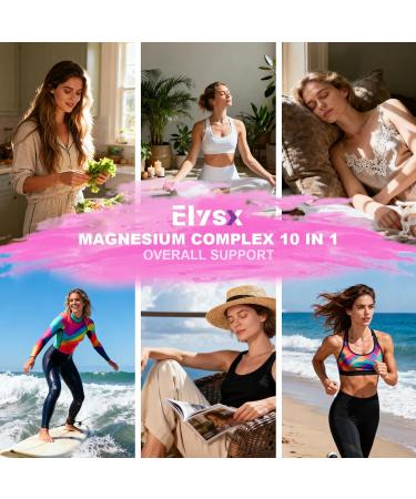 10 in 1 Magnesium 500mg Complex Capsule Magnesium for Women with L-theanine Acetyl-L-Carnitine R-Alpha Lipoic Acid Coq 10 B6 D3 & K2 Digestive Health Muscle & Nerve Sleep Vegan 120 Ct - Buy Online on GoSupps.com