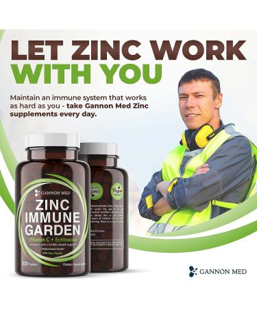 GANNON MED Chelated Zinc 50mg + Vitamin C 800mg + Echinacea 600mg Tablets - Immune Support for Kids & Adults - Buy Online on GoSupps.com