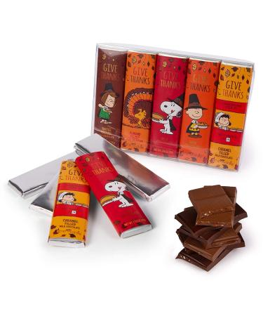 Peanuts Chocolate Thanksgiving Variety Gift Pack - Snoopy Gourmet Bar Set | 1.75oz 5-Bar Rich Belgian Chocolate Box Set | Kosher Candy | Great Charlie Brown Gifts for Kids | Perfect Host Gift Shopping | Prime Holiday Delivery - Buy Online on GoSupps.com