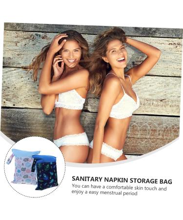 Buy Healvian Women's Menstrual Storage Bag - 2 Pcs Double Zipper Travel Tampon Organizer 35x23cm - Buy Online on GoSupps.com