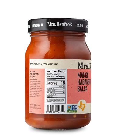 Mrs. Renfro's Mango Habanero Salsa 16oz 4-Pack - Non-GMO, Gluten-Free - Buy Online on GoSupps.com