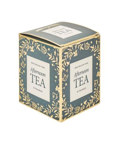 New English Teas Green Christmas Teabag Carton with 10 English Afternoon Teabags