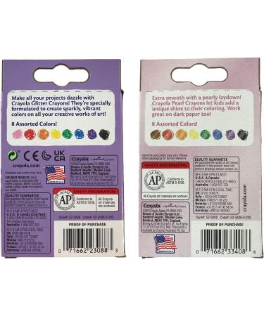 Glitter & Pearl Crayons - Set of 8 | Sparkling Colors for Creative Coloring - Buy Online on GoSupps.com