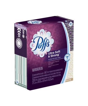 Puffs Ultra Soft & Strong Tissues, White, 224 Count (Pack of 1) (3700035295)