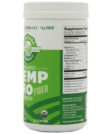 Manitoba Harvest Hemp Pro Fiber - 16 oz Tubs (Pack of 2) | High-Quality Plant Fiber - Buy Online on GoSupps.com
