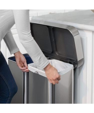 simplehuman Code H Custom Fit Drawstring Trash Bags - 100 Count, 30-35 Liter/8-9 Gallon, White - Buy Online on GoSupps.com