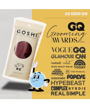 Goshi Peeling Shower Towel - Tear-Resistant All Skin Types Brick Red Made in Japan | GetaWay Solids - Buy Online on GoSupps.com