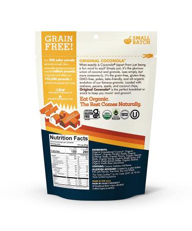 Grandy Organics Original Coconola Gluten Free Granola - Certified Organic, Keto & Paleo Friendly, Non-GMO - 9oz Bags, Bulk Pack of 3 - Buy Online on GoSupps.com
