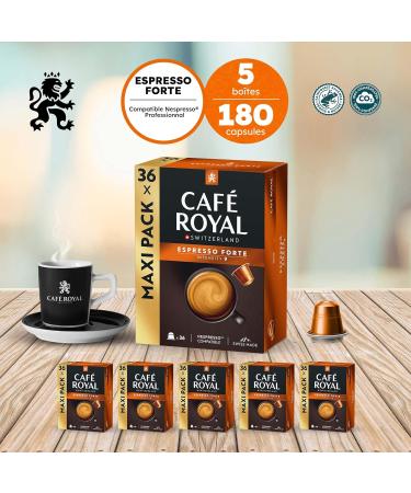 180 Aluminium Capsules - Caf Royal Pro | 5 x 36 - Compatible with Nespresso * Alu Coffee Machines for Home Use - Strong Espresso Flavor - Buy Online on GoSupps.com