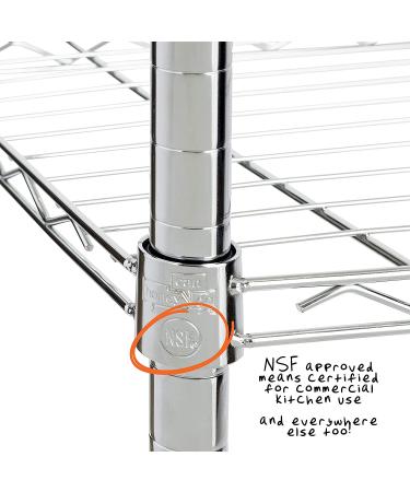 Honey-Can-Do SHF-01054 5-tier chrome shelving unit  250 lbs - Buy Online on GoSupps.com