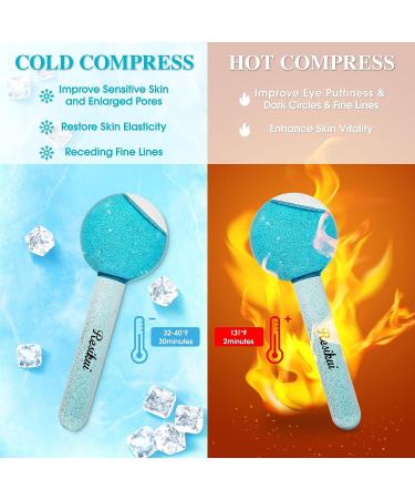 RESIKUI Ice Roller Facial Cooling Globes Face Massager Tools for Anti-Aging and Tightening Skin - Blue - Buy Online on GoSupps.com