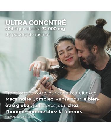 Maca Noire avec Ginseng 36 000mg - 120 g lules vegan (4 mois) - Complexe enrichi en Panax Ginseng L-Arginine Citrulline Zinc Vitamines B6 et B12 Poivre Noir - Extrait de racine de Maca (21:1) Maca noire complex - Buy Online on GoSupps.com