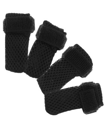 Hemoblo claw covers for cats: scratch protection for cats breathable mesh cat paw covers cat claw covers caps for the cat injection fur care bathing 4 pcs 8x7x0.5cm black