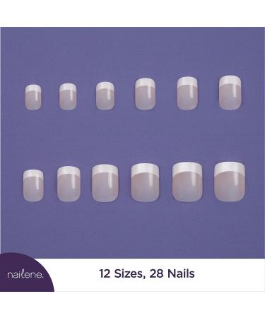 Nailene So Natural Short French Pink Fake Nail Kit | 28 Nails & Glue | Comfortable & Natural Look | Up to 7 Days Wear | 31 Piece Set - Buy Online on GoSupps.com