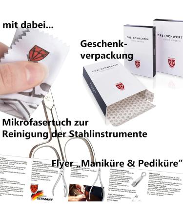 Buy Three Swords Germany 10-Piece 'Spezia' Manicure Set | Black Synthetic Leather Nail Care Kit | Nail Scissors Skin Scissors & More - Buy Online on GoSupps.com