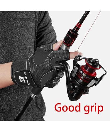 S5E5X Mens Fishing Gloves Large - Neoprene Gloves with Rubber Grips for Fishing and Outdoor Activities - Buy Online on GoSupps.com