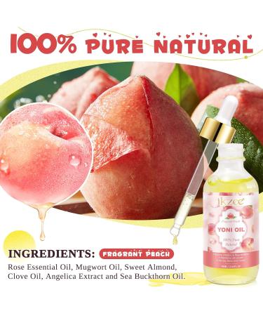 Yoni Oil for Women - Natural Feminine Intimate Deodorant & pH Balancer | Peach & Rose Essential Oils - Buy Online on GoSupps.com