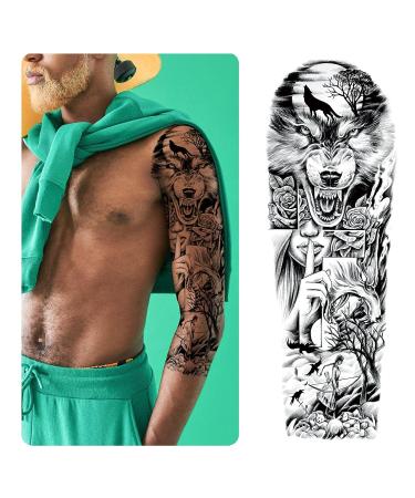 GFHIH Christmas Full Arm Temporary Tattoos for Men and Women - Waterproof & Realistic Sleeve Designs - Long Lasting Holiday Gift - 12 Sheets (L19xW7) - Buy Online on GoSupps.com
