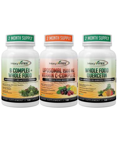 MoxyVites B-Complex - Liposomal Vitamin C - Quercetin for Energy Support - The Perfect Energy Trifecta