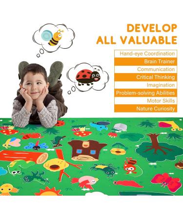 Ospalem 3.3ft Felt Story Board Set - Interactive Farm Animals Playset for Children | Early Learning & Reusable Wall Hangs - Buy Online on GoSupps.com